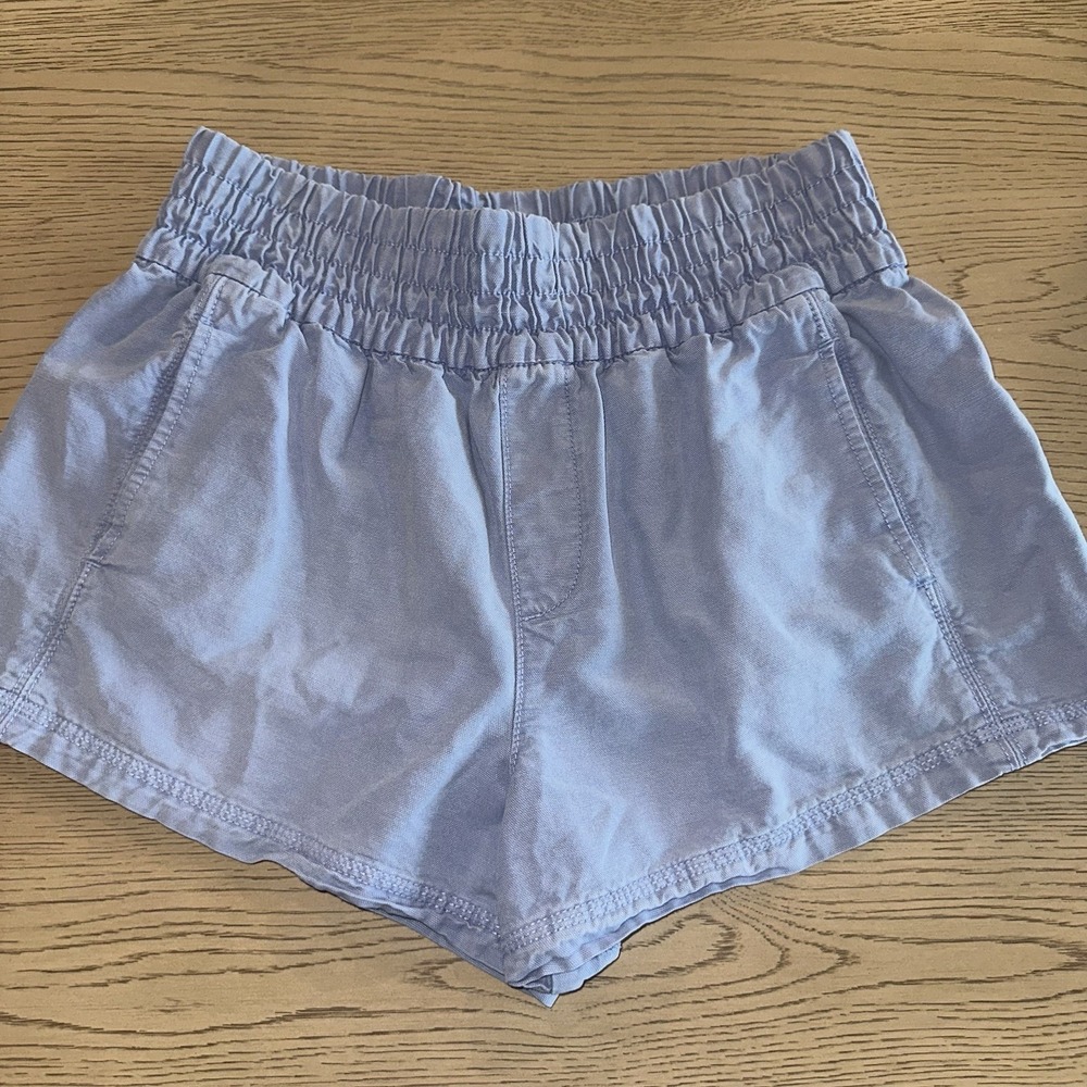 Aerie Monaco Blue Babewatch High Rise Paperbag Waist Shorts Women M 0706-8264